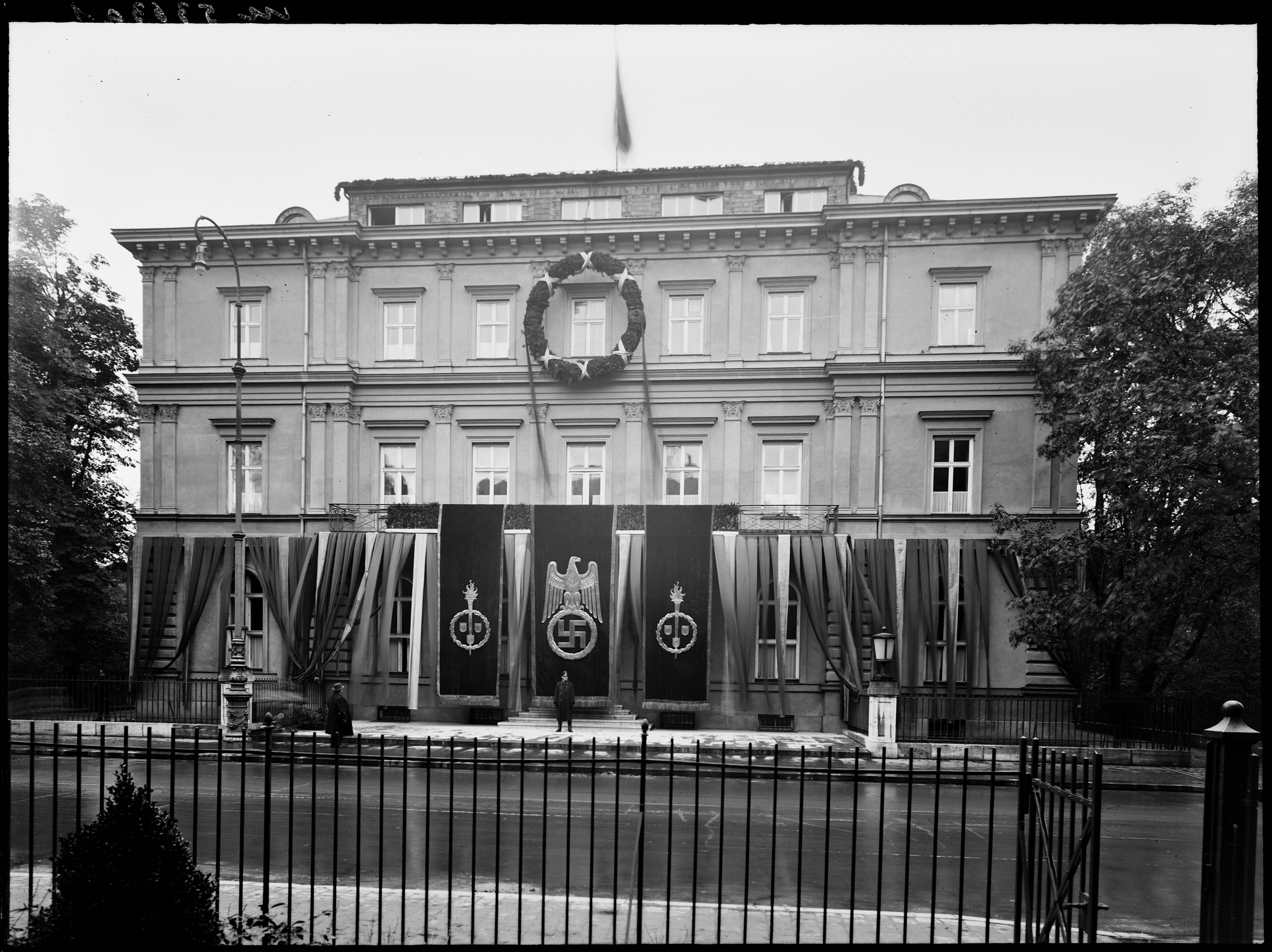 The Brown House (Braunes Haus) opens and becomes the official Headquarters of the NSDAP at Brienner Straße 34 in Munich (Heinrich Hoffmann)